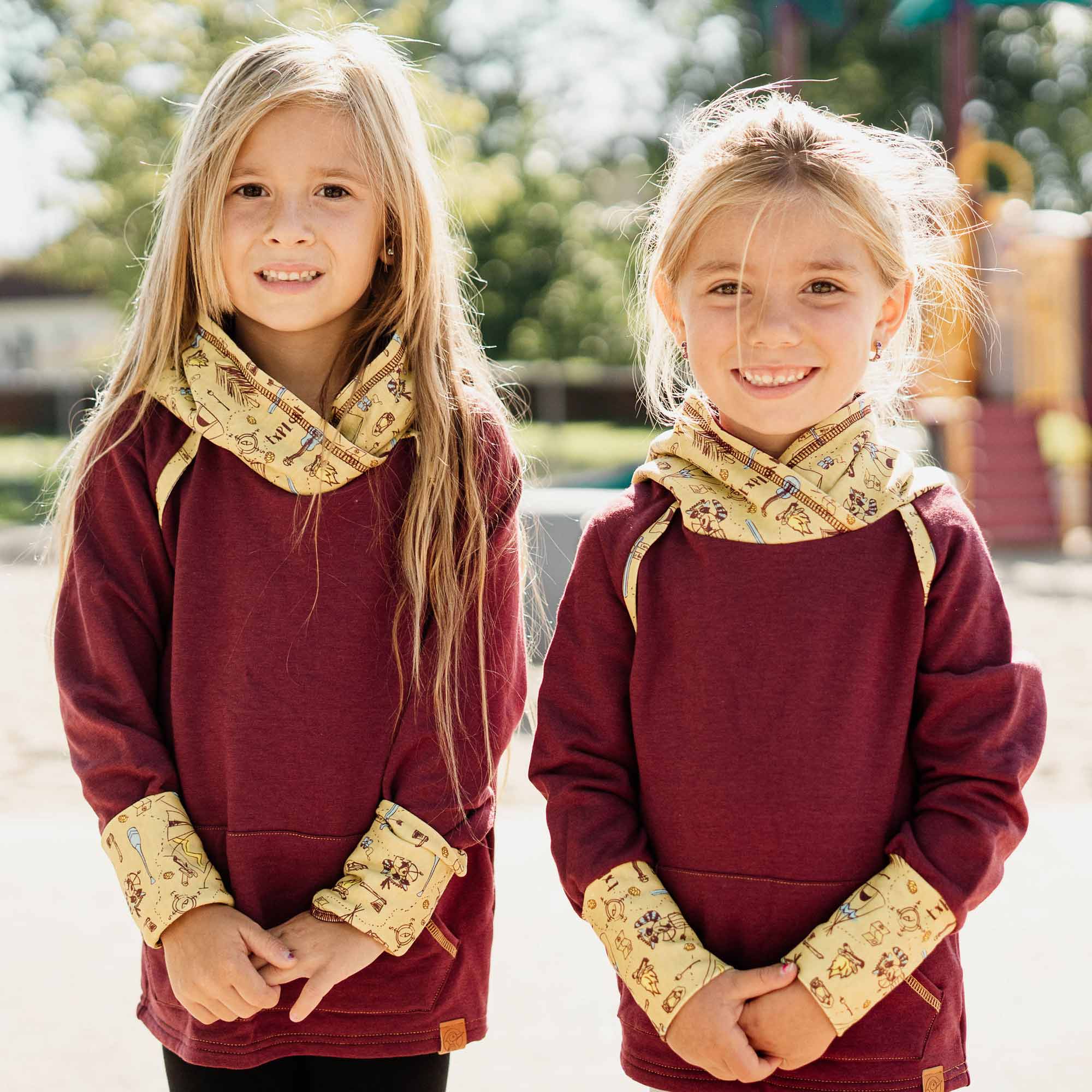 Hoodie chandail bébé enfant Bivouac Bourgogne fille