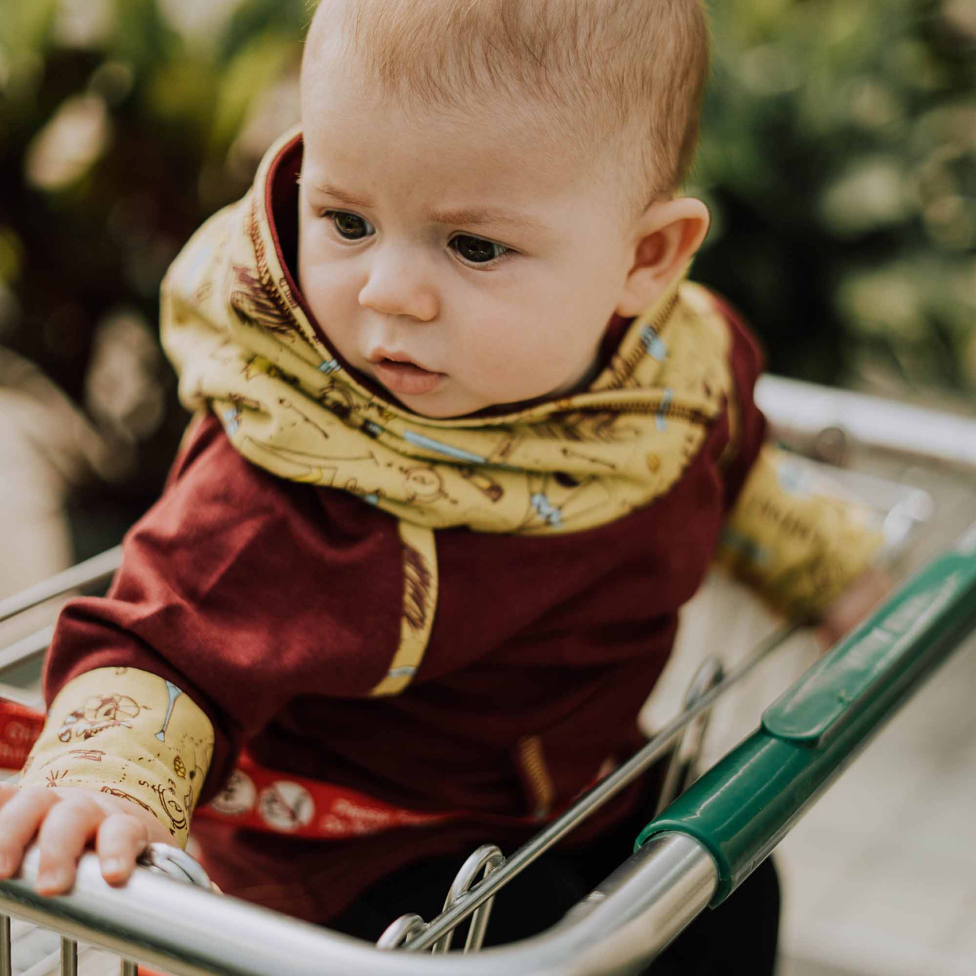 Hoodie chandail bébé enfant Bivouac Bourgogne  dehors