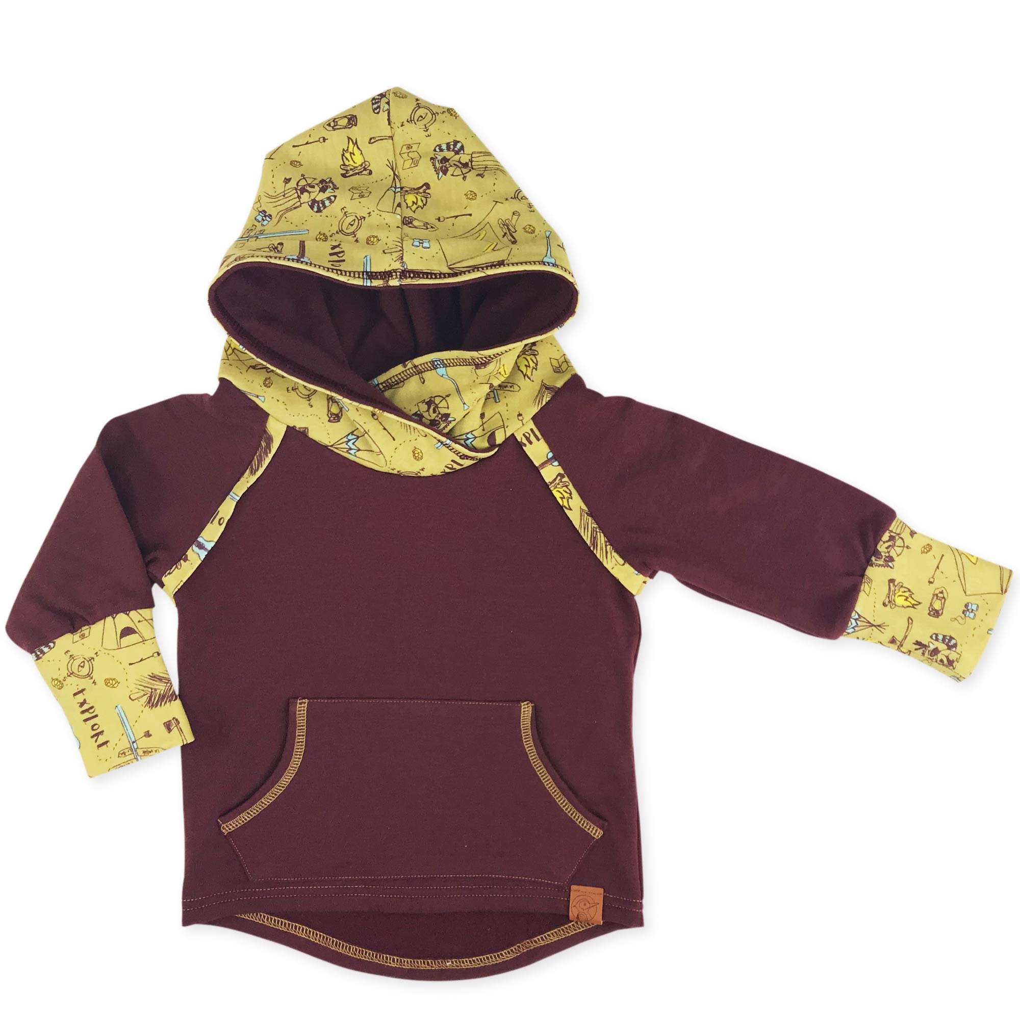 Peakbwa Hoodie Coton Ouaté Évolutif Bivouac Bourgogne