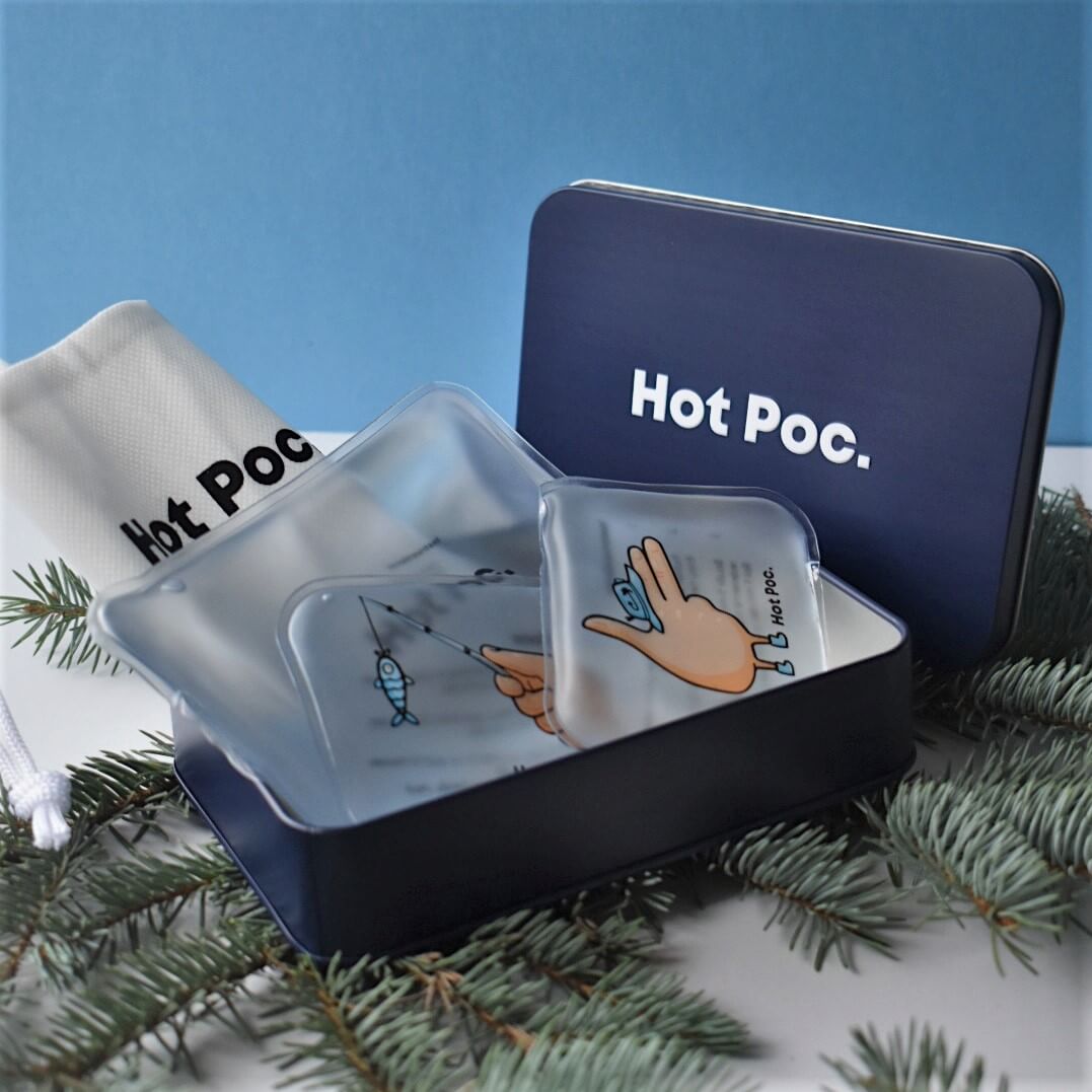 Reusable Hand Warmers HotPoc Box of 3  (regular & XL)