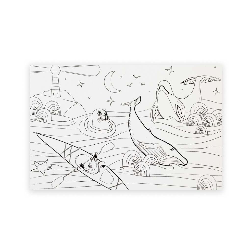 Cartes postales à colorier (unité) - Peakbwa