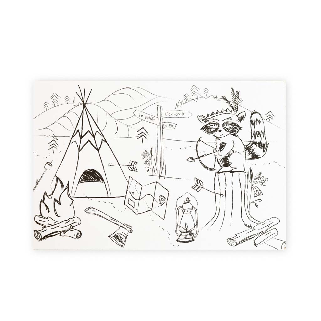 Cartes postales à colorier (unité) - Peakbwa