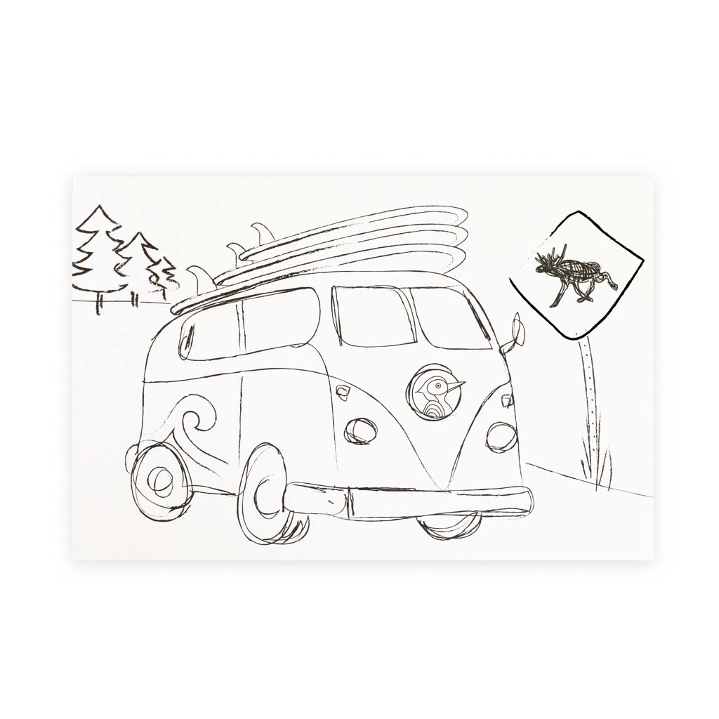 Cartes postales à colorier (unité) - Peakbwa