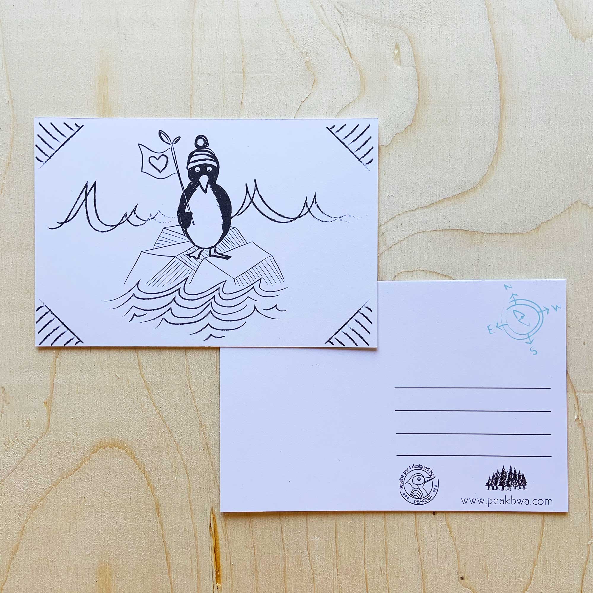 Cartes postales à colorier (unité) - Peakbwa